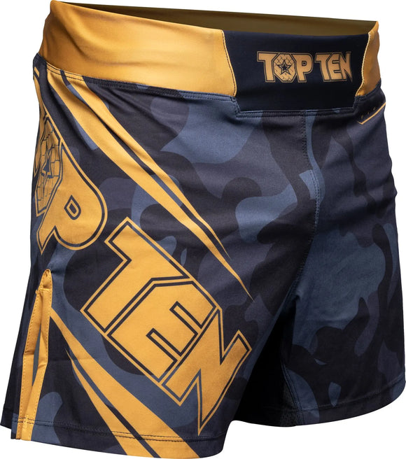 MMA Shorts - TOP TEN - 'Black Force' - Camouflage