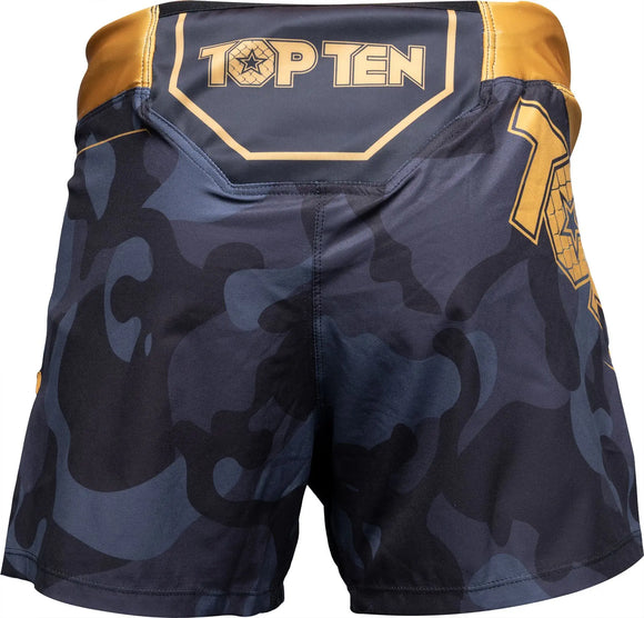 MMA Shorts - TOP TEN - 'Black Force' - Camouflage