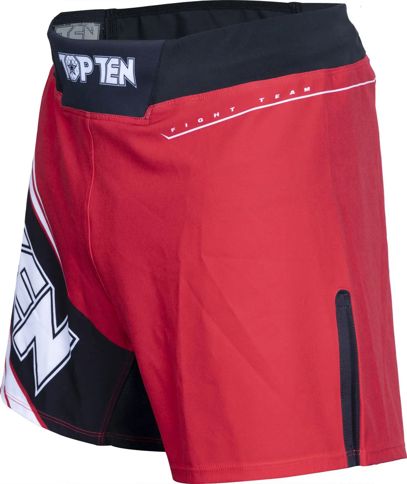 MMA-Shorts - TOP TEN - 'Fight Team' - Rød