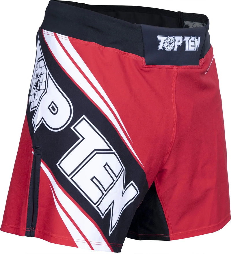 MMA-Shorts - TOP TEN - 'Fight Team' - Rød