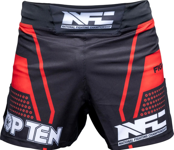 MMA Shorts - TOP TEN - 'NFC' - Rød