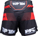 MMA Shorts - TOP TEN - 'NFC' - Rød