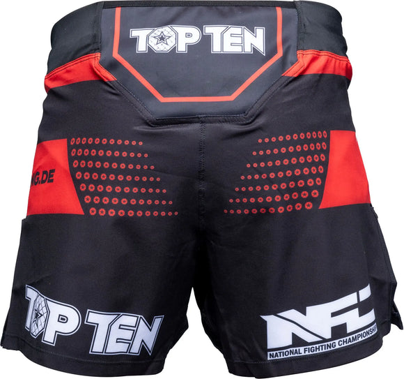 MMA Shorts - TOP TEN - 'NFC' - Rød