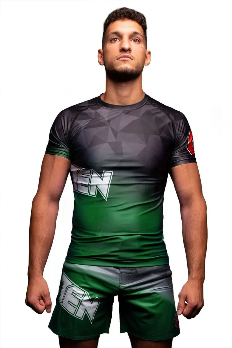 Rash Guard - TOP TEN - 'PRISM' - Grøn