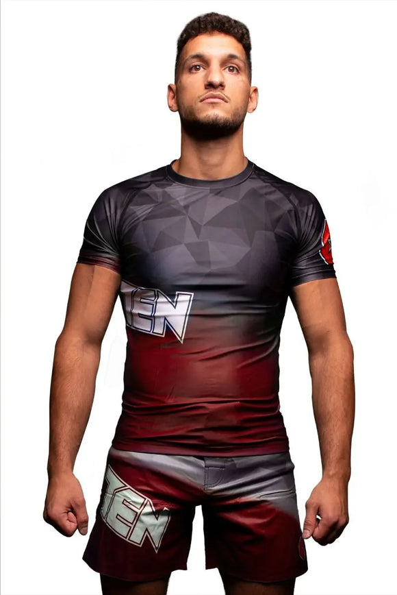 Rash Guard - TOP TEN - 'PRISM' - Rød