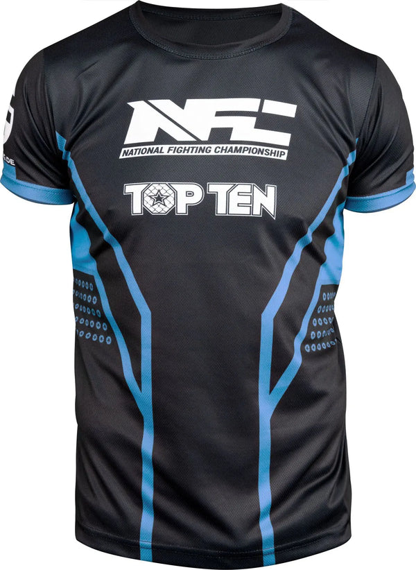 T-Shirt - TOP TEN - 'NFC' - Sort-Blå