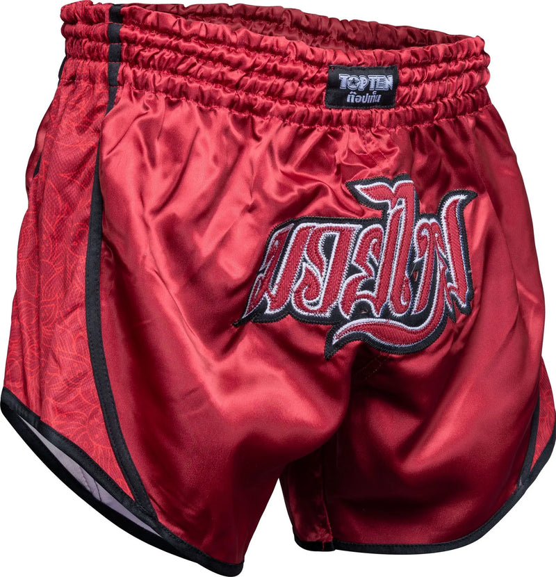 Muay Thai Shorts - TOP TEN - 'Nong Han' - Rød