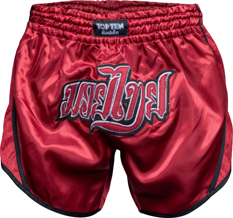 Muay Thai Shorts - TOP TEN - 'Nong Han' - Rød