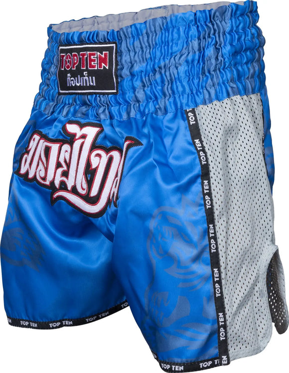 Muay Thai Shorts - TOP TEN - 'Patchara' - Blå