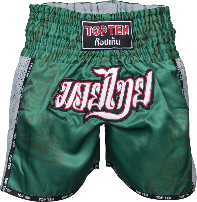 Muay Thai Shorts - TOP TEN - 'Patchara' - Grøn