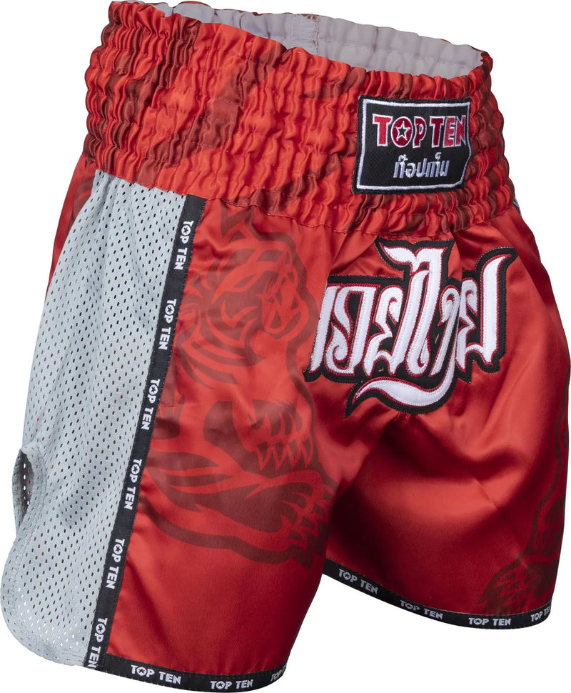 Muay Thai Shorts - TOP TEN - 'Patchara' - Rød