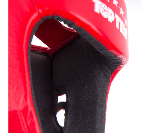 Boksehjelm - TOP TEN - IBA godkendt - Rød mærkat