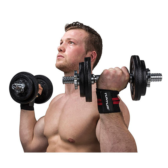 Håndledsbind - Tunturi - m. Velcro - Sort-Rød