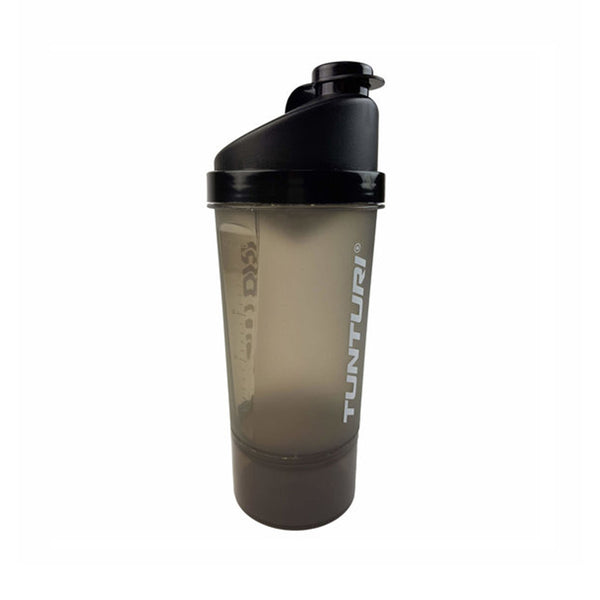 Bottle - Tunturi - 'Protein Shaker 600ml with storage' - Sort