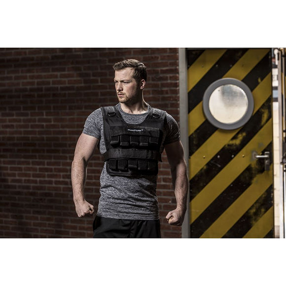 Vægtvest - Tunturi - 'Pro' - Justerbar - 20 KG - Sort