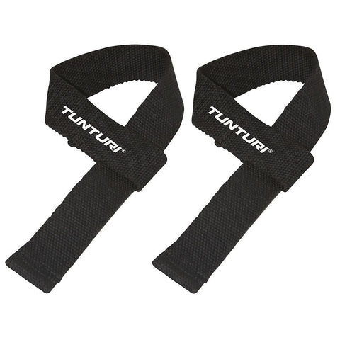 Straps - Tunturi - 'Powerlifting' - Bomuld - Sort