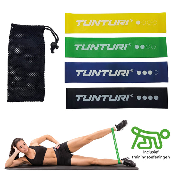 Træningselastik - Tunturi - 'Elastic Set – Mini Resistance Band' - Sort