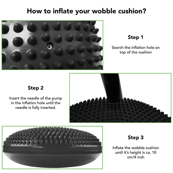 Balancebræt - Tunturi - 'Air Stepper Pad' - Sort