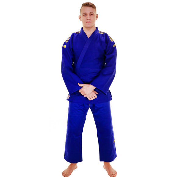 Judo Uniform  - Adidas Judo - 'Champion 2.0' - Slim Fit - Blå-Gul