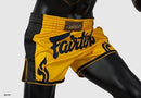 Muay Thai Shorts - Fairtex - 'BS1701' - Gul-Sort