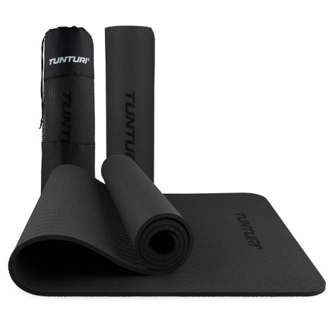 Yogamåtte - Tunturi - '8MM' - Sort