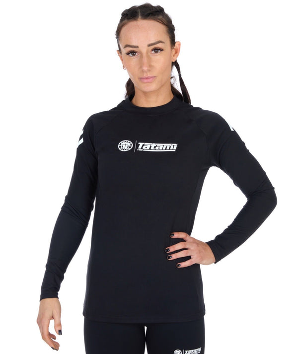 Rash Guard - Dame - Tatami Fightwear - 'Impact' - Langærmet - Sort