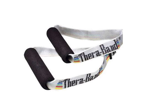 Træningselastik - Thera-Band - Med Håndtag - Grå