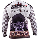 Rashguard - Tatami - 'Chess Gorilla' - Hvid-Sort