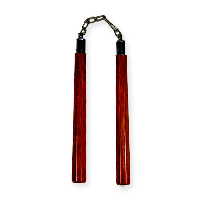 Nunchaku - Nippon Sport octagonal - Lyst Træ - m/Kæde