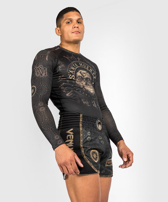 Rashguard - Venum - 'Santa Muerte Dark Side' - Langærmet - Sort-Brun