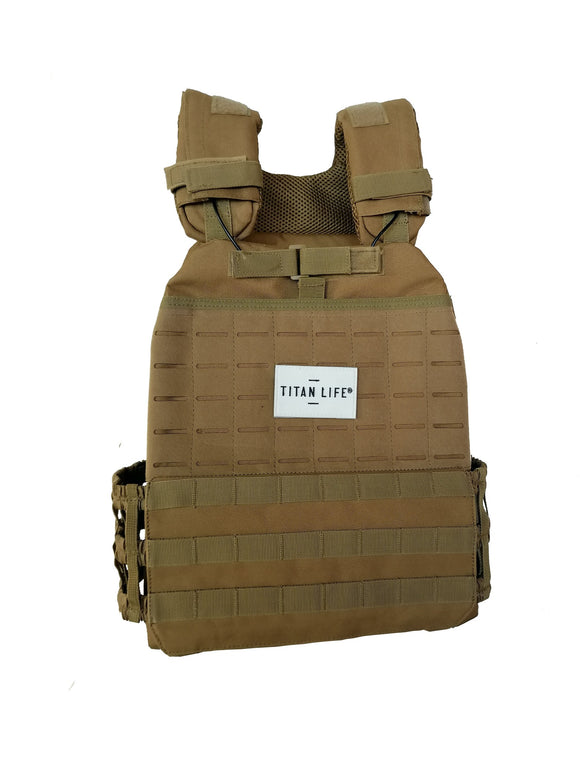 Vægtvest - Titan Life Weightvest Tactical - 14 (3,7-14) kg - Brun