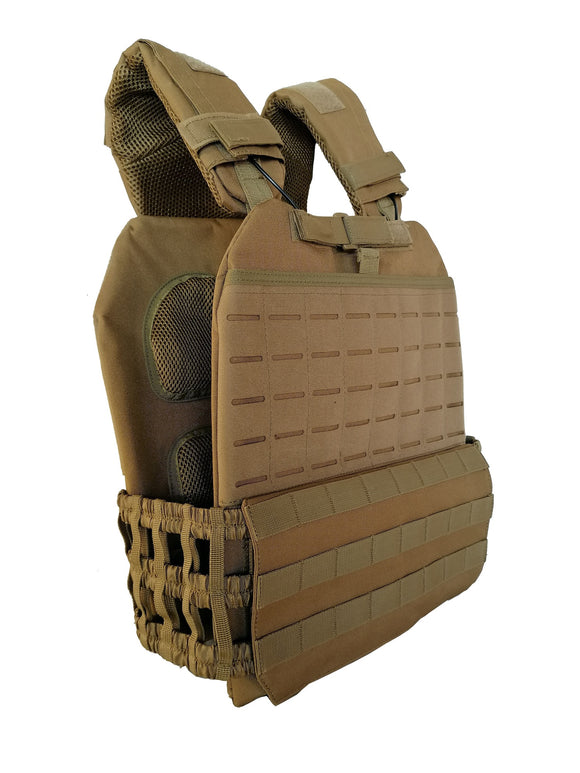 Vægtvest - Titan Life Weightvest Tactical - 14 (3,7-14) kg - Brun