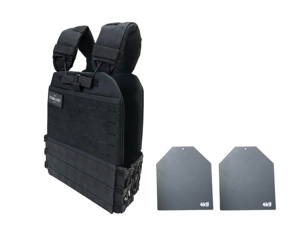 Vægtvest - Titan Life Weightvest Tactical - Sort - 9,5 kg - Sort
