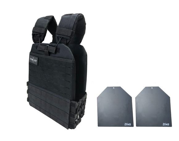 Vægtvest - Titan Life Weightvest Tactical - Sort - 6,7 kg - Sort