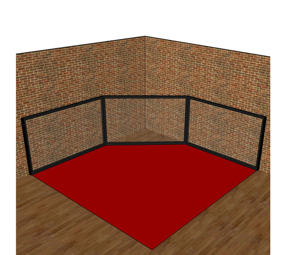 MMA Cage panel m. ekstra polstring i begge sider - Sort