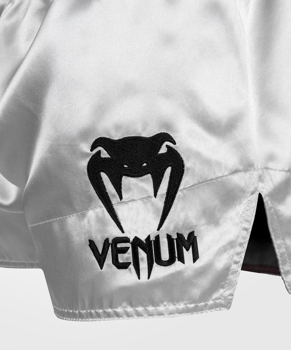 Muay Thai Shorts - Venum - 'Classic' - Sølv-Sort