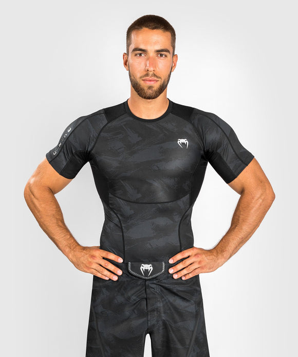 Rashguard - Venum - Electron 3.0 - Korte ærmer - Sort