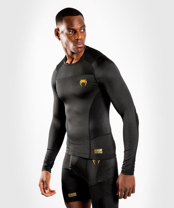Rash Guard - Venum - 'G-Fit' - Sort-Guld