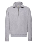 Trøje - Fruit of the Loom 'med lynlås hals'  - Grå