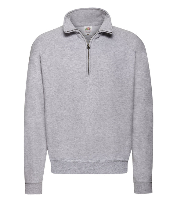 Trøje - Fruit of the Loom 'med lynlås hals'  - Grå