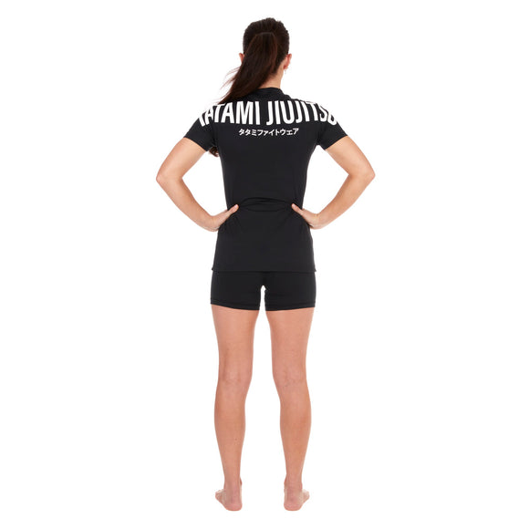 Rash Guard - Dame - Tatami Fightwear - 'Impact' - Kortærmet - Sort