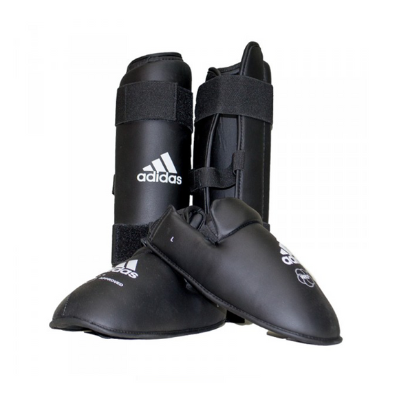 Benbeskytter - Adidas Karate - WKF - Sort