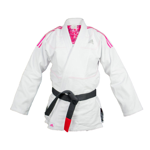 Bjj Dragt - Gi - Adidas BJJ - 'JJ430' - Hvid-Pink
