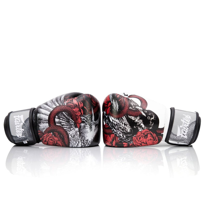 Boksehandsker - Fairtex - BGV24 - 'The Beauty of Survival' - Hvid-Sort-Rød