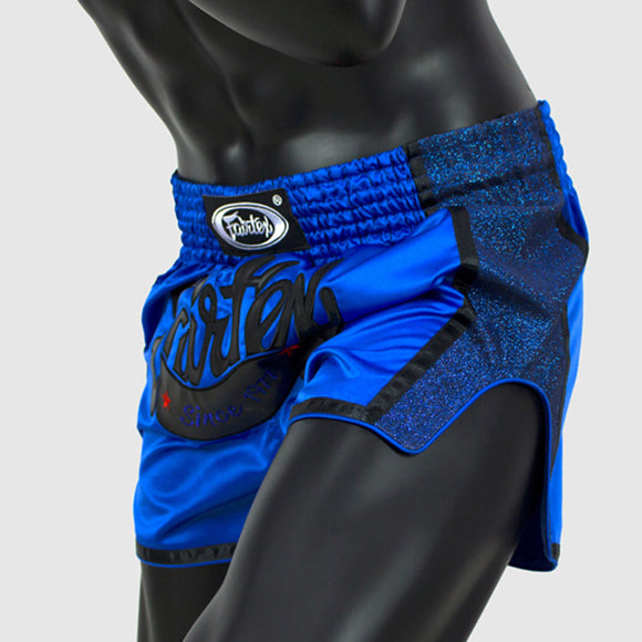 Muay Thai Shorts - Fairtex - 'BS1702' - Sort-Blå