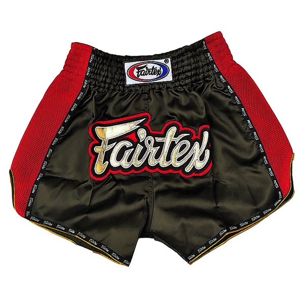 Muay Thai Shorts - Fairtex - 'BS301' - Black - Red