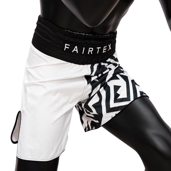 Boxing Shorts - Fairtex - Mono - Black/White