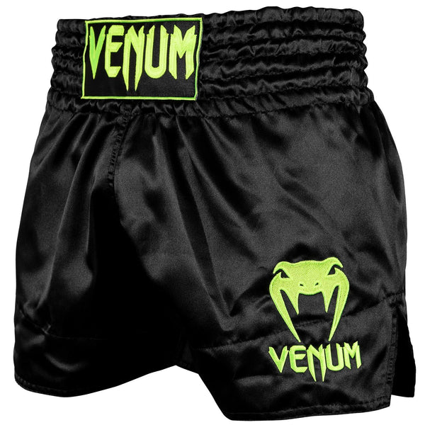 Muay Thai Shorts - Venum - 'Classic' - Sort-Neon Gul