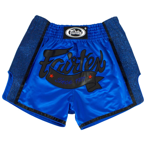 Muay Thai Shorts - Fairtex - 'BS1702' - Sort-Blå
