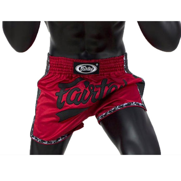 Muay Thai Shorts - Fairtex - 'BS1703' - Rød-Sort
